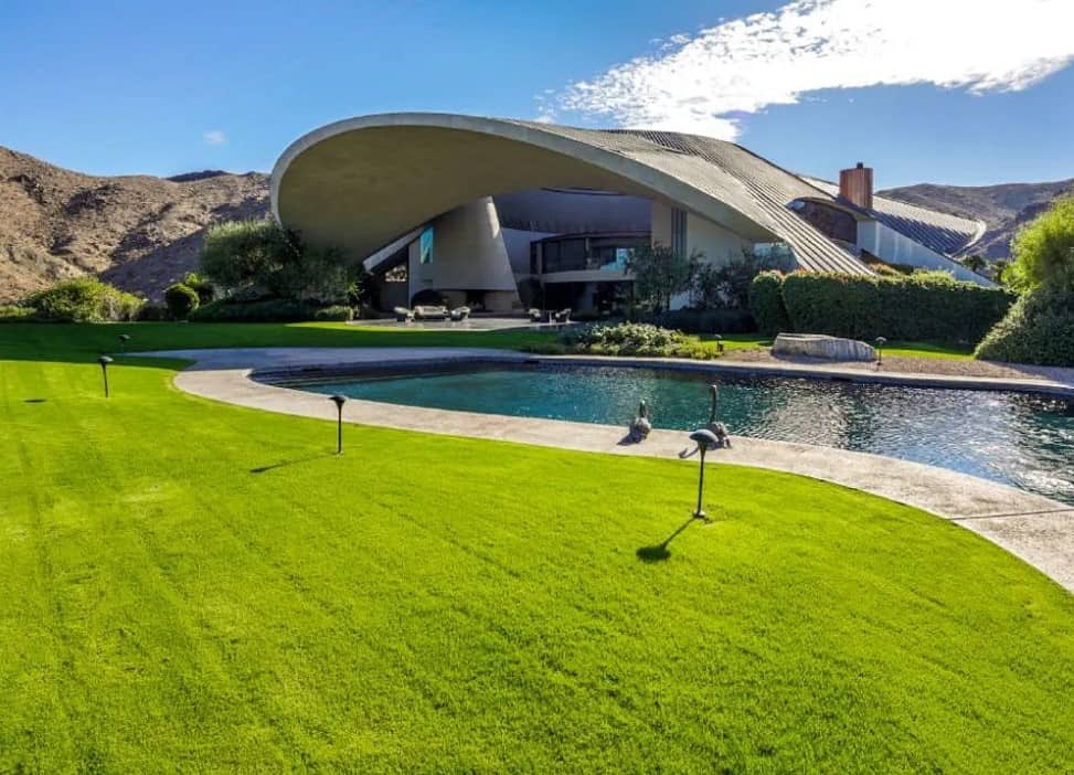 exterior of Bob Hope's house in Palm Springs