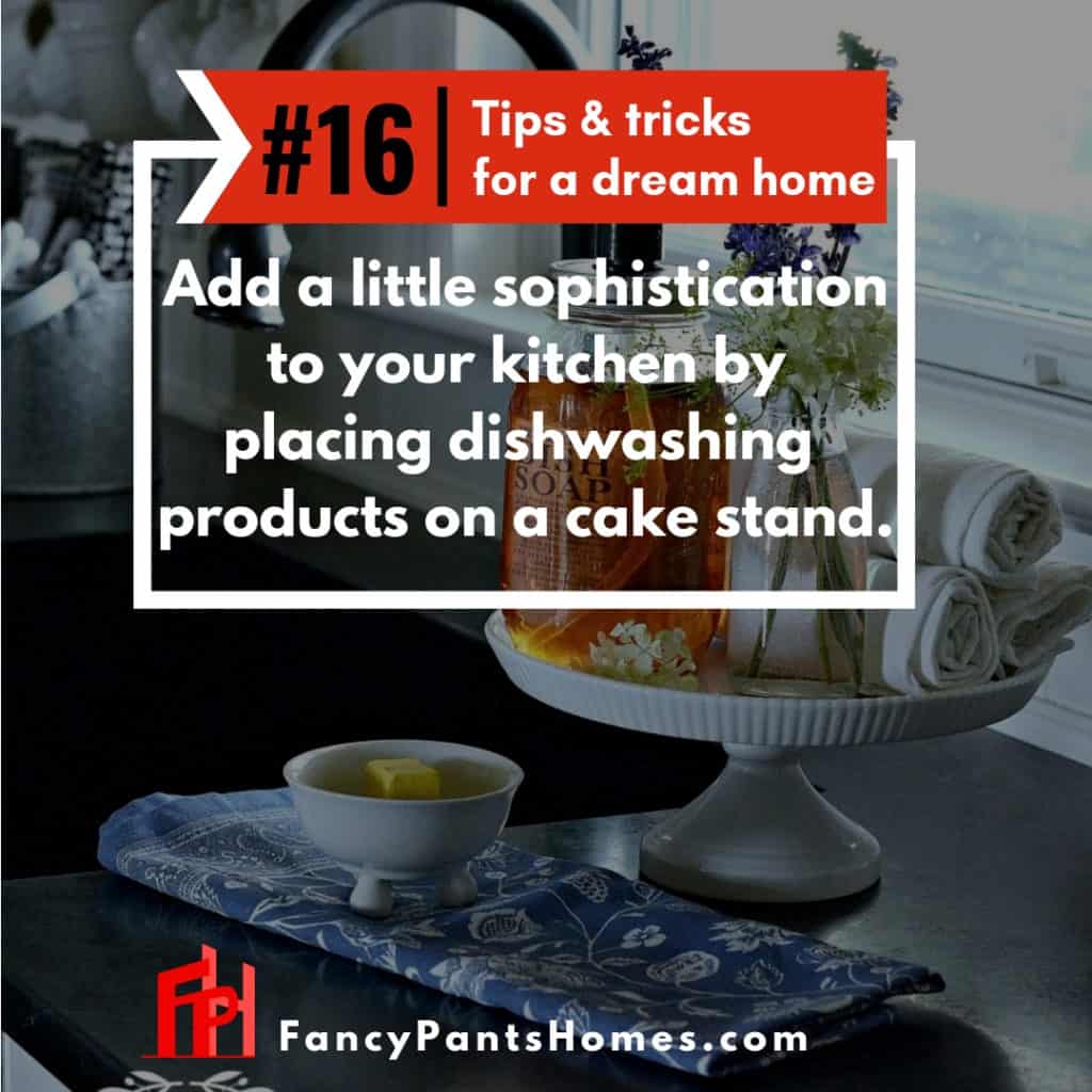 home decorating trick use a cake stand for soap