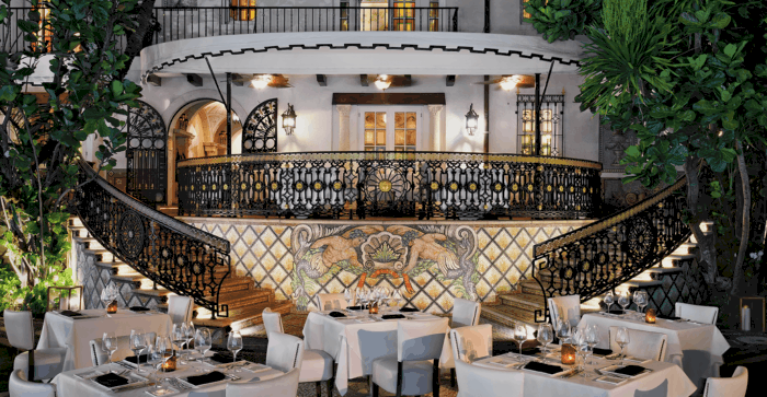 Gianni's, the high-end restaurant inside the former Versace house.