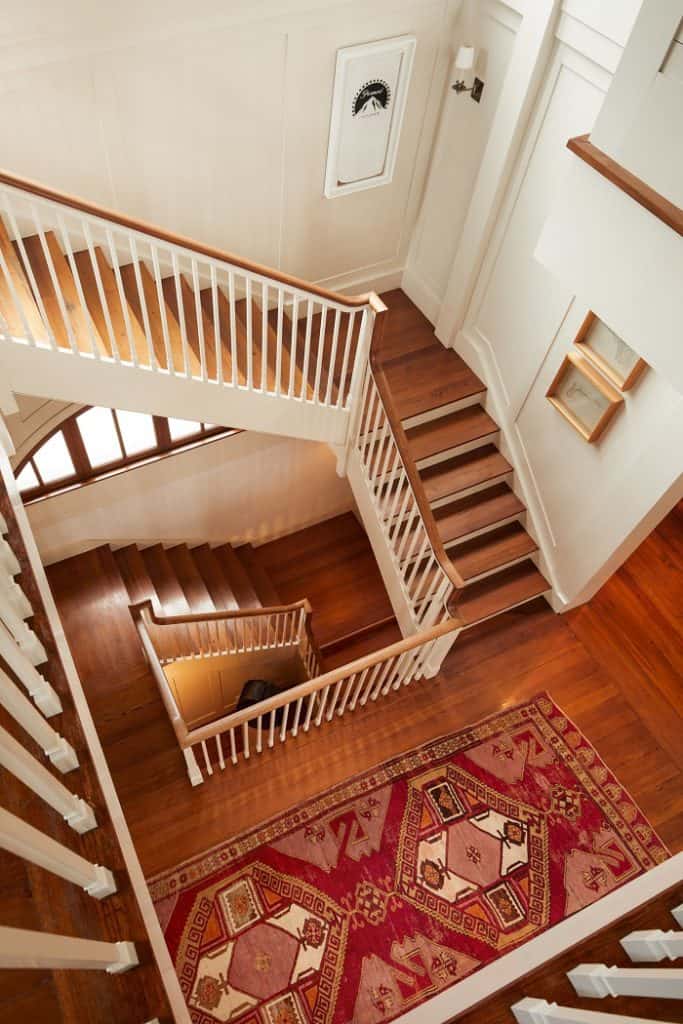 lance armstrong's house has a bansky on the staircase