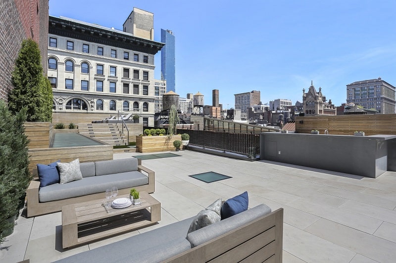 penthouse loft at 5 east 7th street with huge rooftop decks