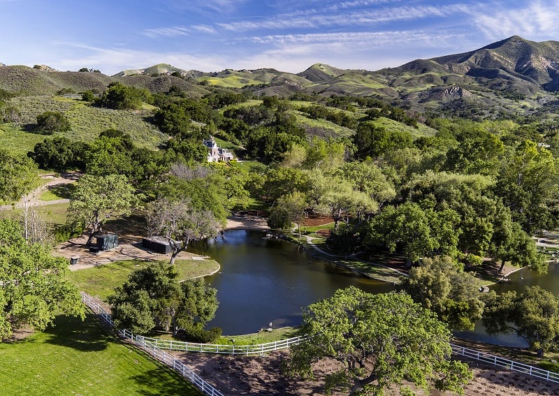 neverland ranch now sycamore valley ranch aerial view