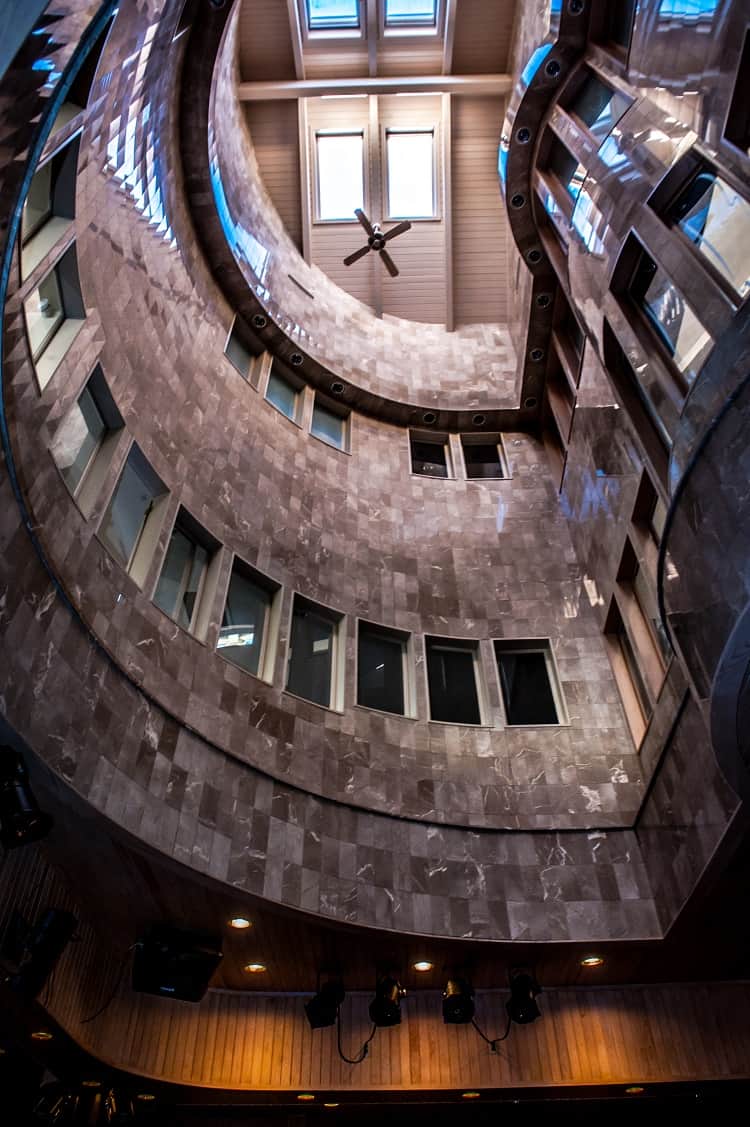 ceiling and skylights inside 50 Cent's House in Connecticut