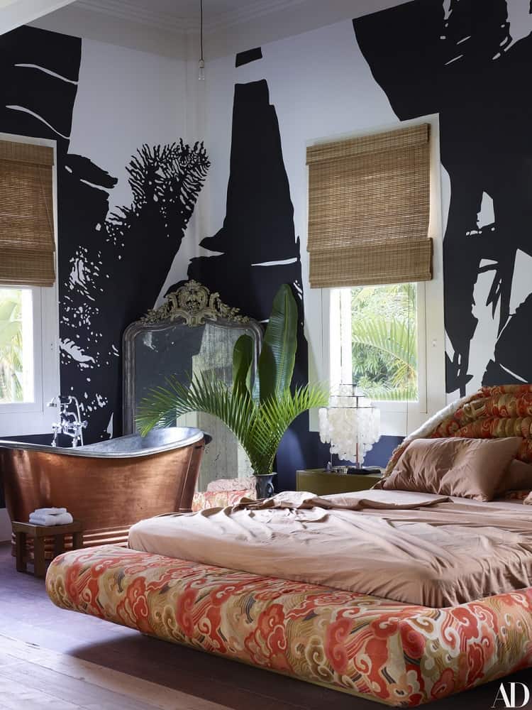 lenny kravitz's house interiors in brazil: bedroom