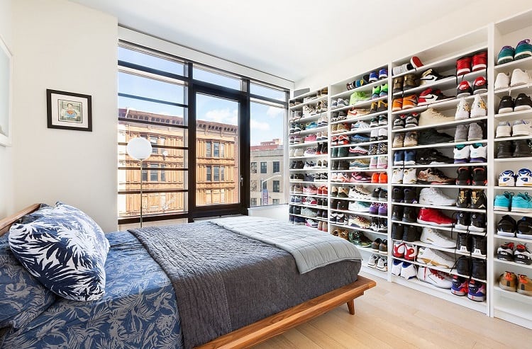 brooklyn condo at 500 waverly with great sneakers display