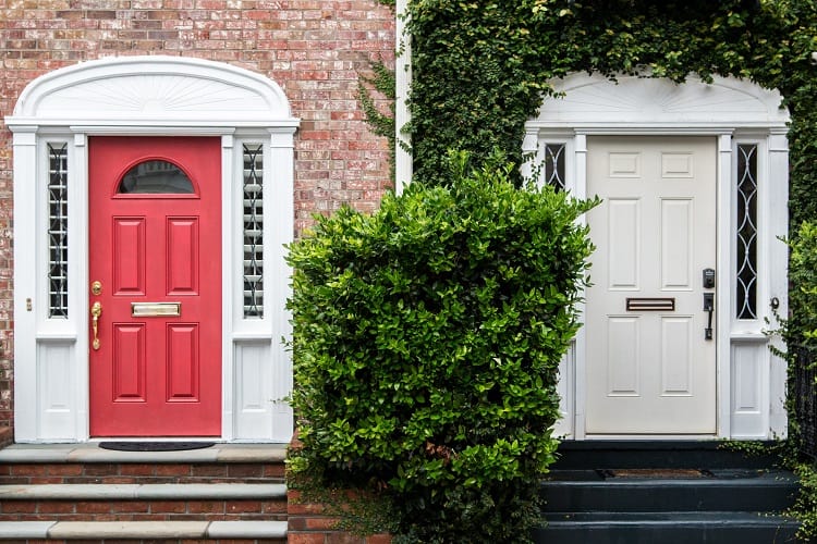 colorful front door