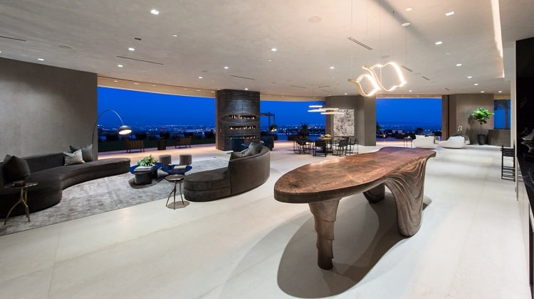 futuristic mansion at 12255 Sky Lane, Brentwood CA.