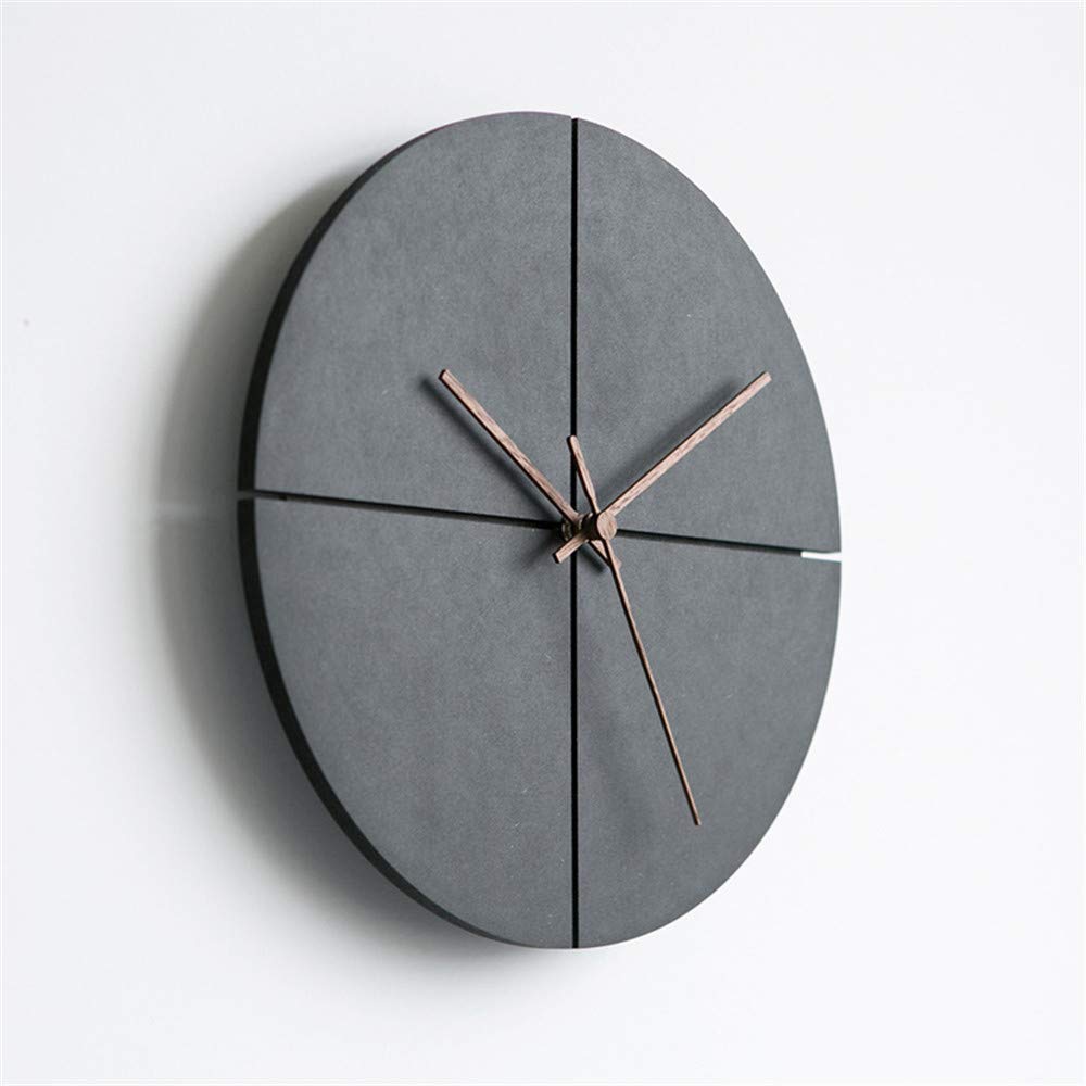 minimalist black wood wall clock