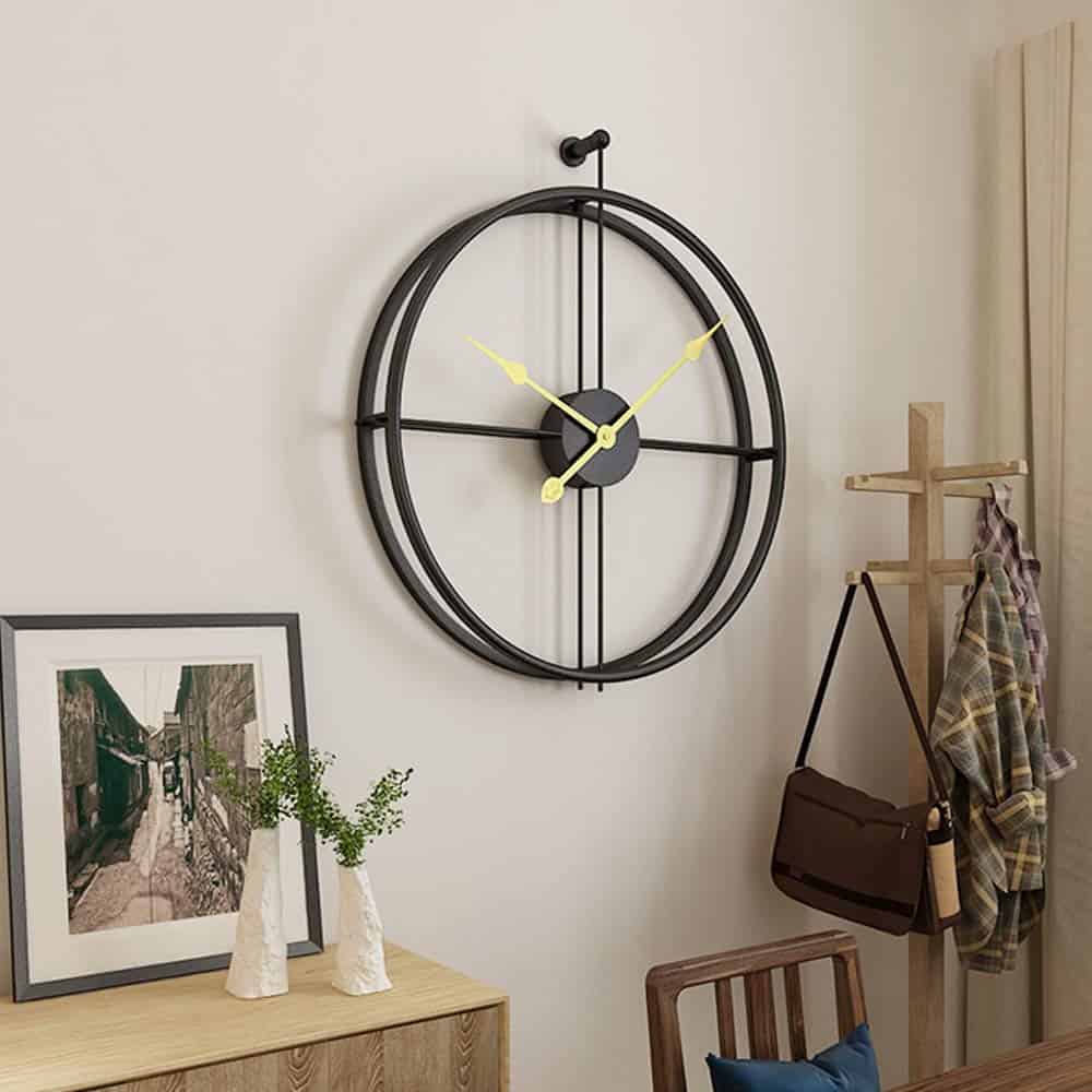 Details about   Mid-Century Modern Clock Minimalist Wall Decor Contemporary Silver Accent 