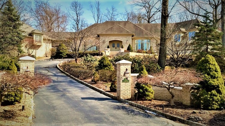 exterior and driveway of the Soprano house in New Jersey 