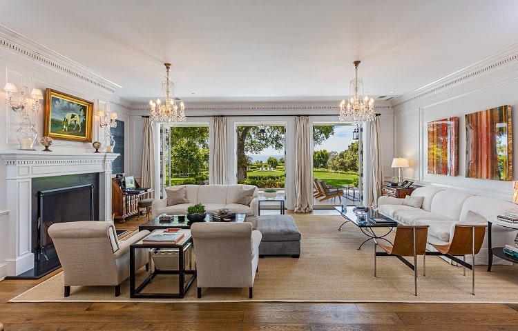 rob lowe house in montecito california living room