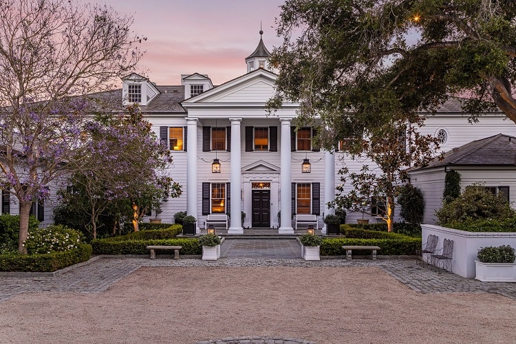 close up of the house Adam Levine bought in montecito