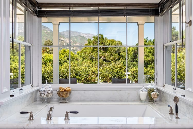 bathroom inside Adam Levine's house