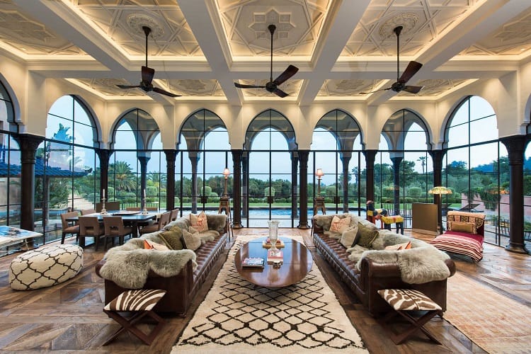 living room  inside Ellen DeGeneres' new house in Montecito, Calif. 