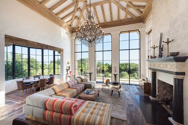 living room inside Ellen DeGeneres' new house in Montecito, Calif. 