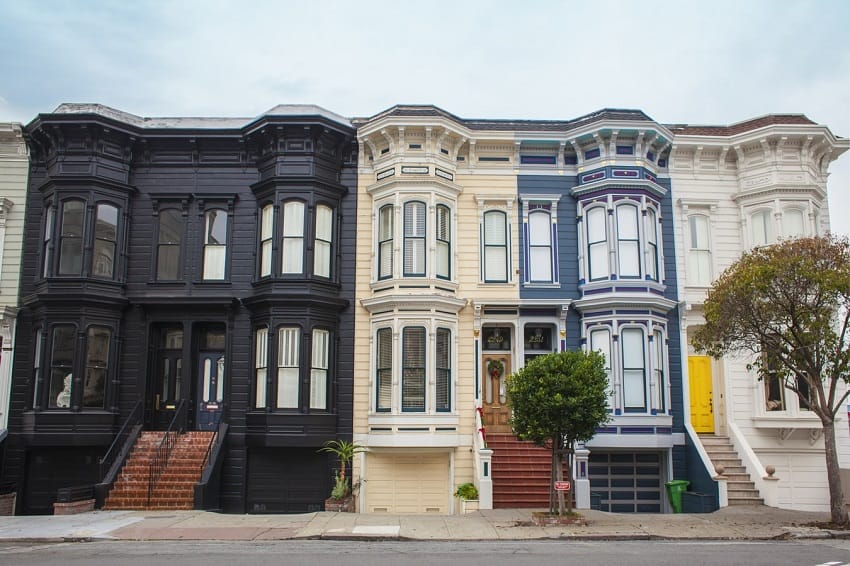 exterior of houses next to each other