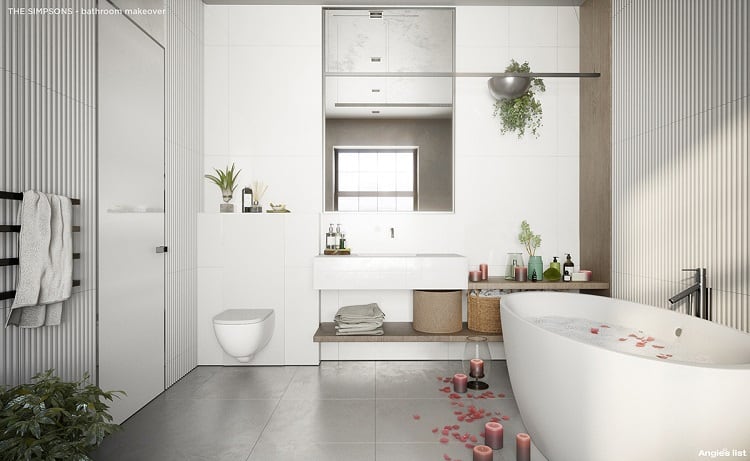 Bathroom inside the Simpsons house - AFTER.