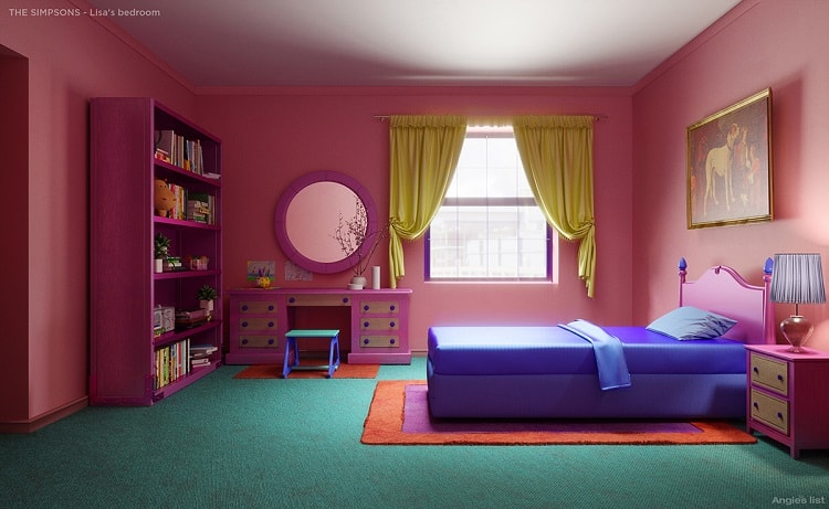   Lisa Simpson's bedroom - BEFORE. 