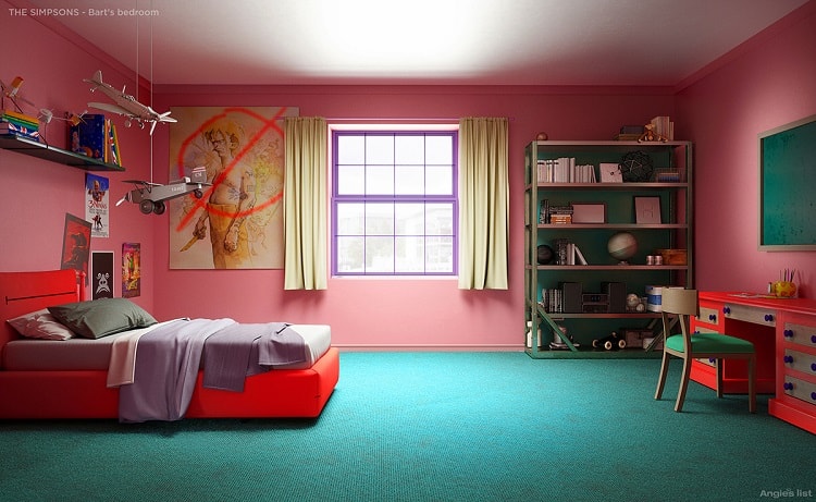  Bart Simpson's bedroom - BEFORE. 