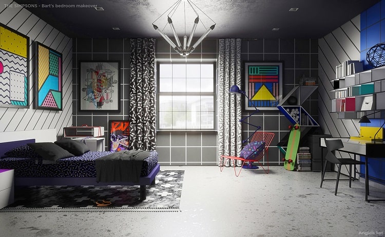 Bart Simpson's bedroom - AFTER.