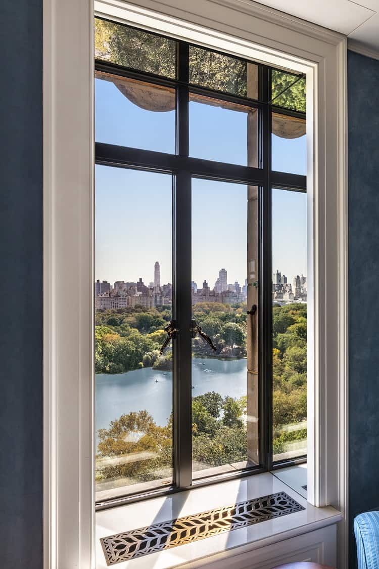Central Park views from inside an apartment at the San Remo in NY