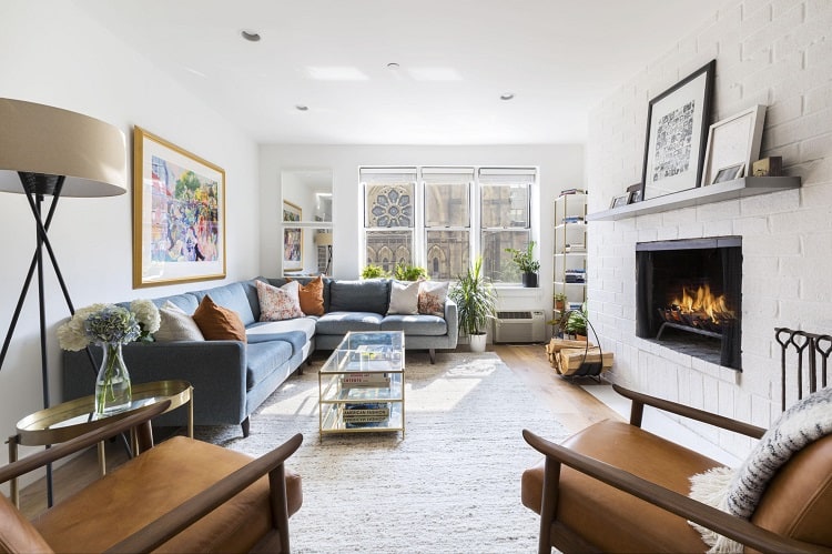 apartment with fireplace in chelsea ny