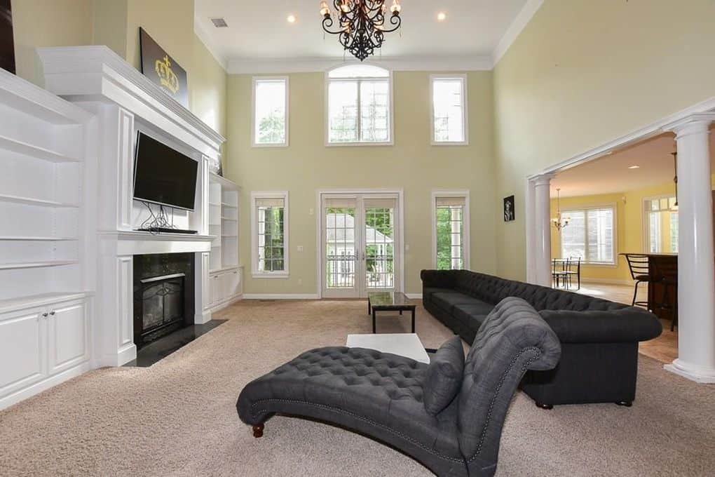 Living room inside the million-dollar house Aaron Hernandez was living in at the time of his high-profile trial