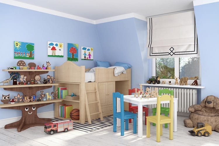 kids room window treatment