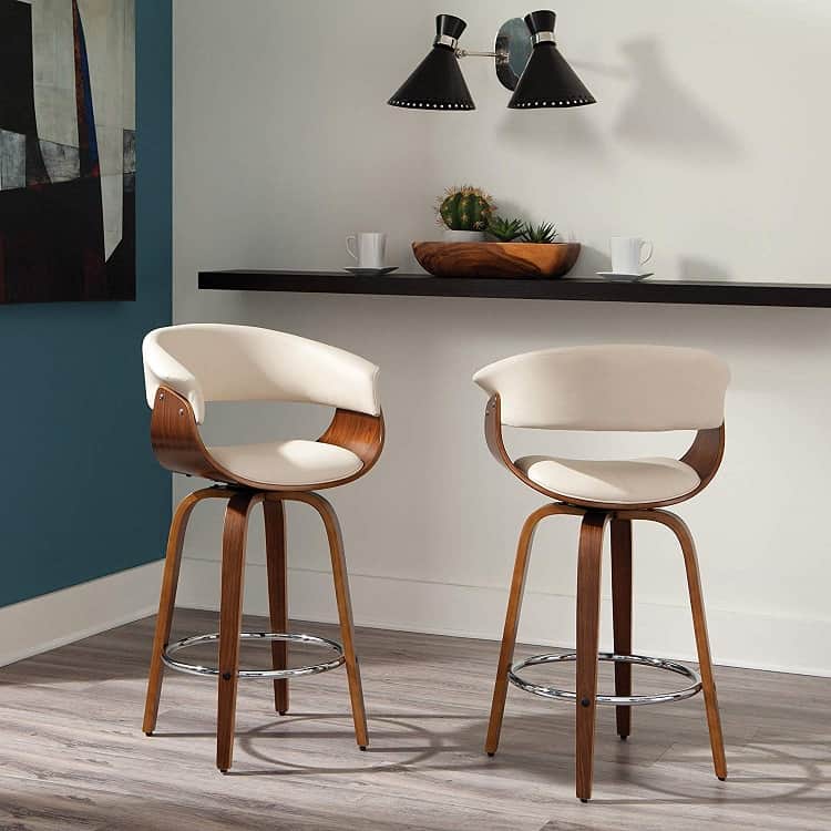 mid-century modern swivel stool