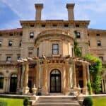 exterior of the breakers mansion in newport, rhode island