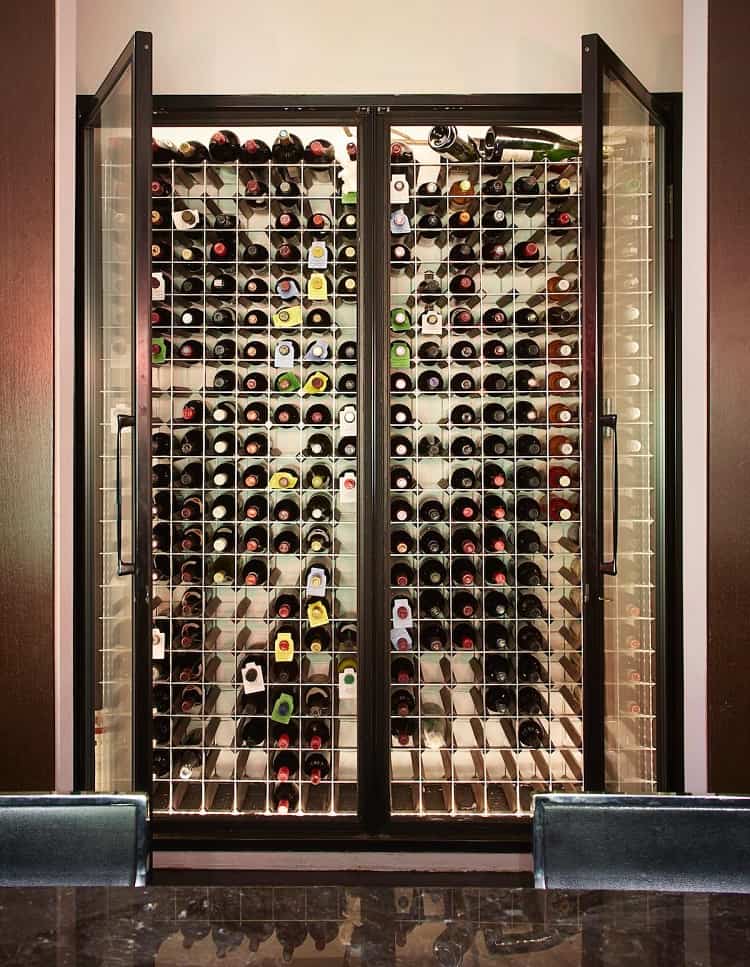 wine cooler in East Village synagogue turned luxury rental