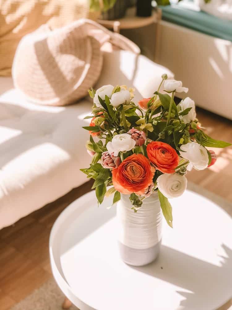 fresh flowers in a vase