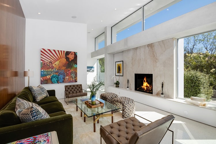 living room of a Luxury home for sale in Beverly Hills