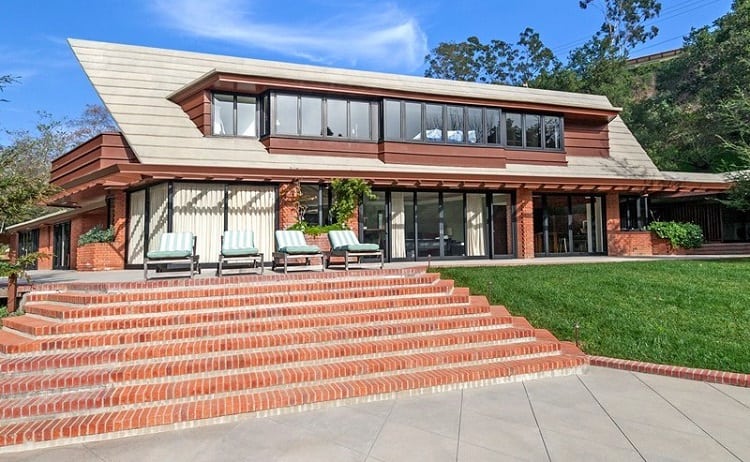 The Alfred Newman Estate, designed by Frank Lloyd Wright and renovated by Diane Keaton