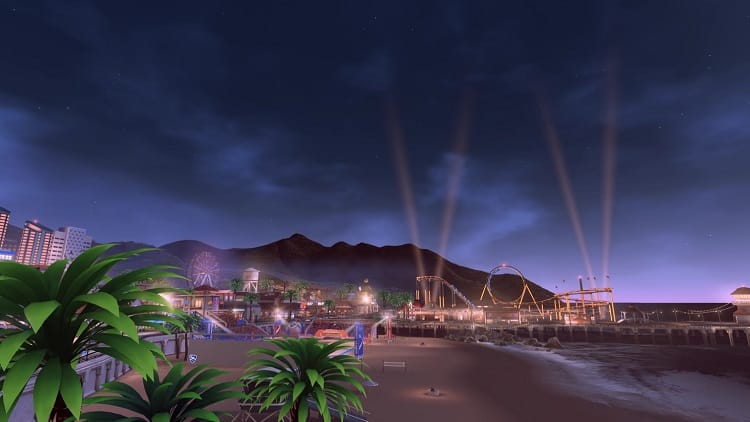 Rocket Leagues video game - Salty Shores at night
