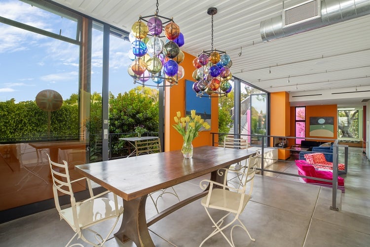 inside an ultra-modern, art-filled home in Venice, CA.