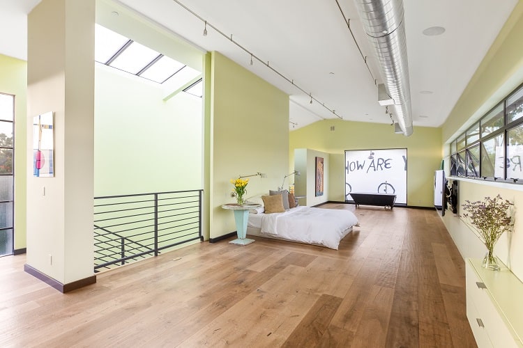 inside an ultra-modern, art-filled home in Venice, CA.