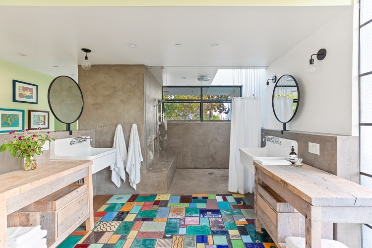 inside an ultra-modern, art-filled home in Venice, CA.