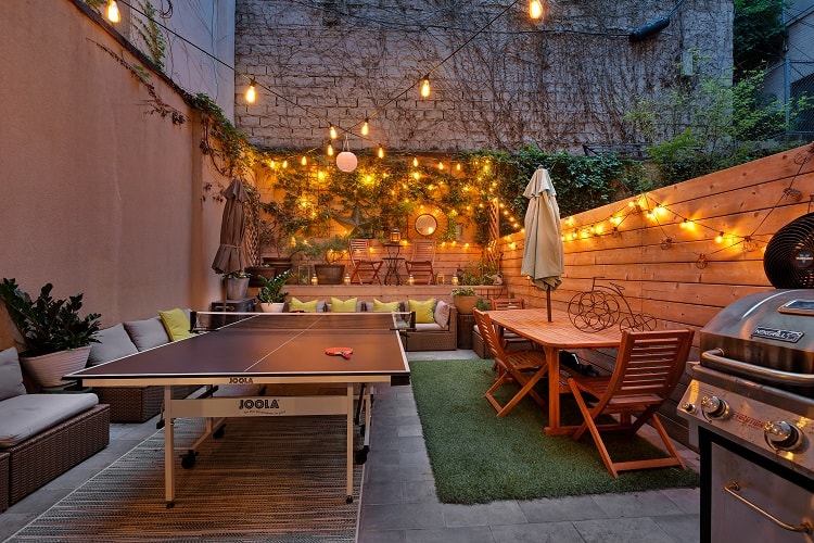 Brooklyn condo with a charming backyard patio.