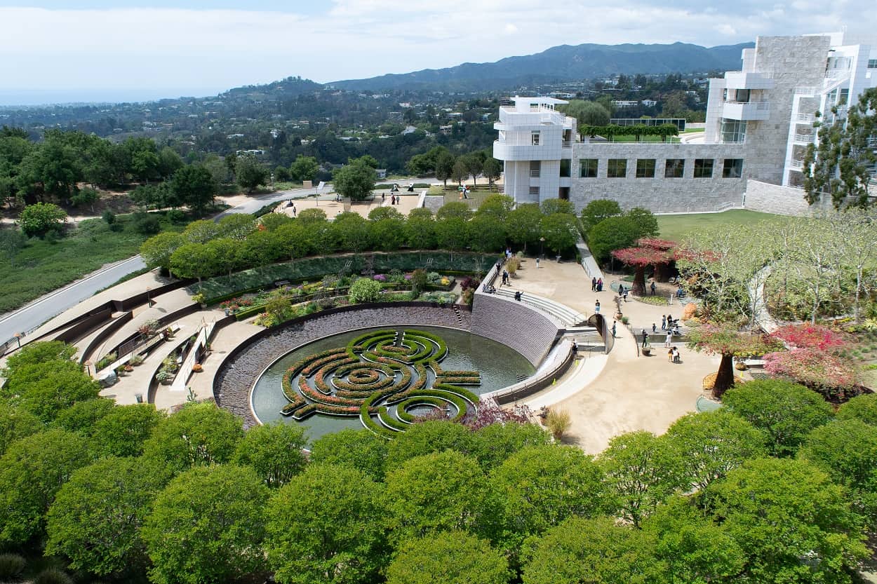 view of Los Angeles from the Getty Center in Brentwood