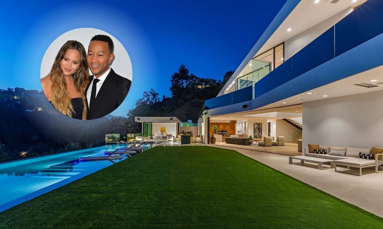 Chrissy Teigen and John Legend's house at night