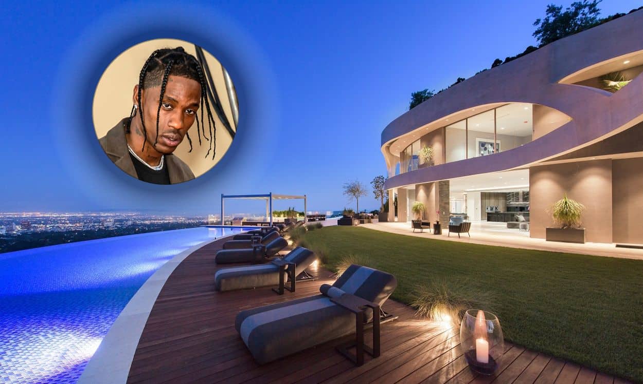 Rapper Travis Scott and his house in Los Angeles