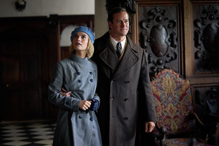 rebecca and her husband arriving at manderley