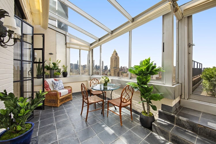 beautiful solarium in Manhattan apartment