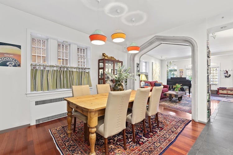 dining room of a pre-war townhouse in park slope, Brooklyn