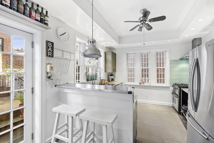 renovated kitchen in Brooklyn townhouse