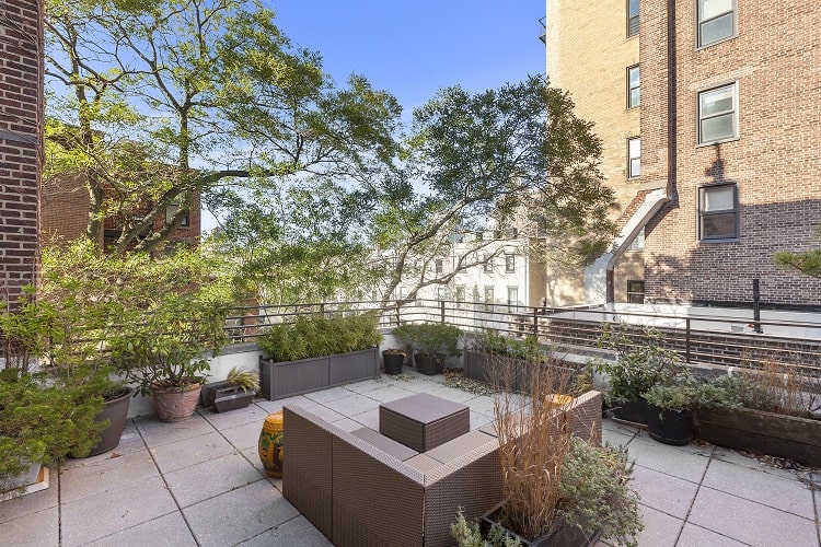 roof deck of a brooklyn townhouse in park slope