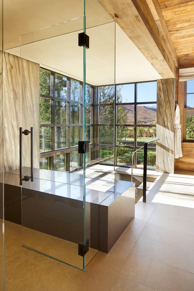 picture perfect views of the mountains from inside the aspen ranch