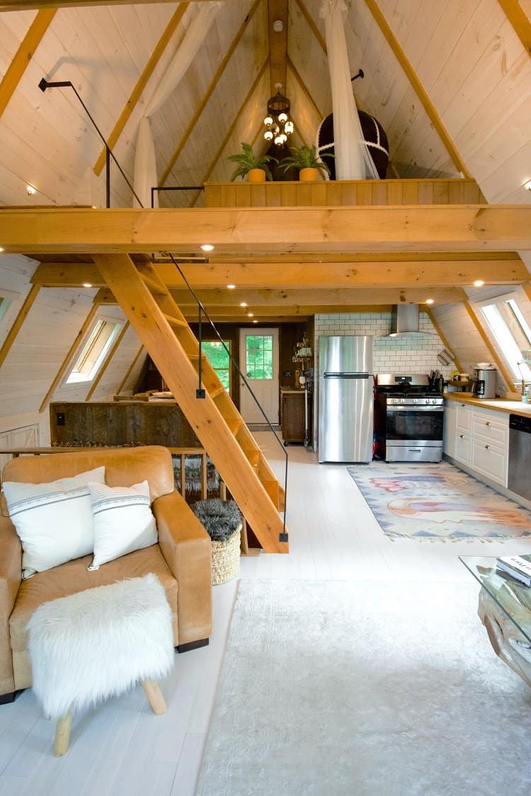 a beautifully decorated attic living space