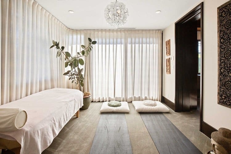 massage room in matt damon's house